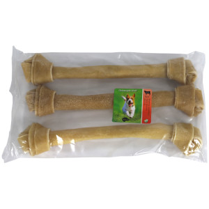Brekz Rawhide - runderhuidbot geknoopt kauwsnack hond 38 cm 3 stuks afbeelding 1