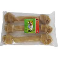Brekz Rawhide - runderhuidbot geknoopt kauwsnack hond 25 cm 3 stuks