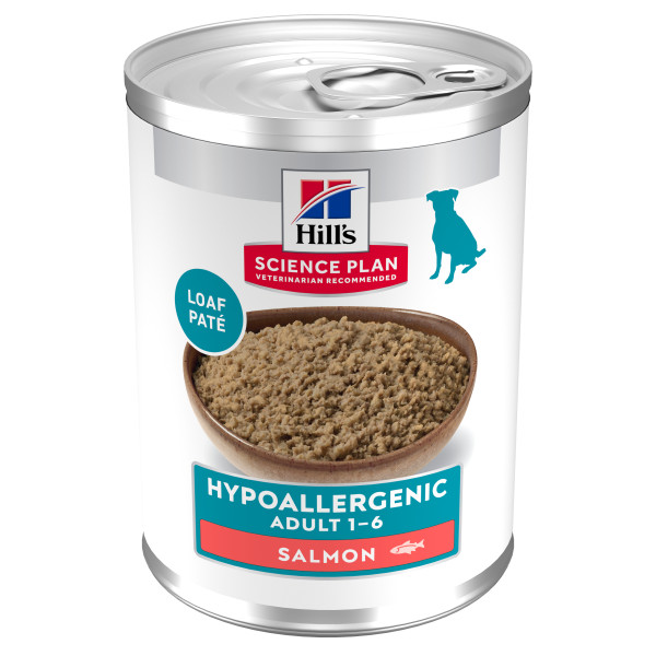 Hill's Hill's Adult Hypoallergenic nat hondenvoer met zalm blik 1 tray (12 x 363 g)