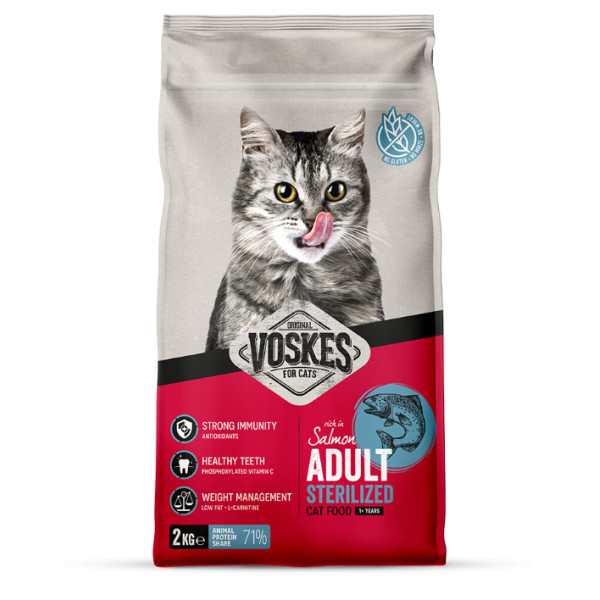 Voskes Voskes Adult Sterilized met zalm kattenvoer 7 kg