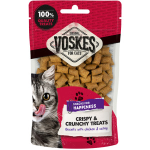 Voskes Crispy & Crunchy met kip & catnip kattensnack (60 g) 10 x 60 g