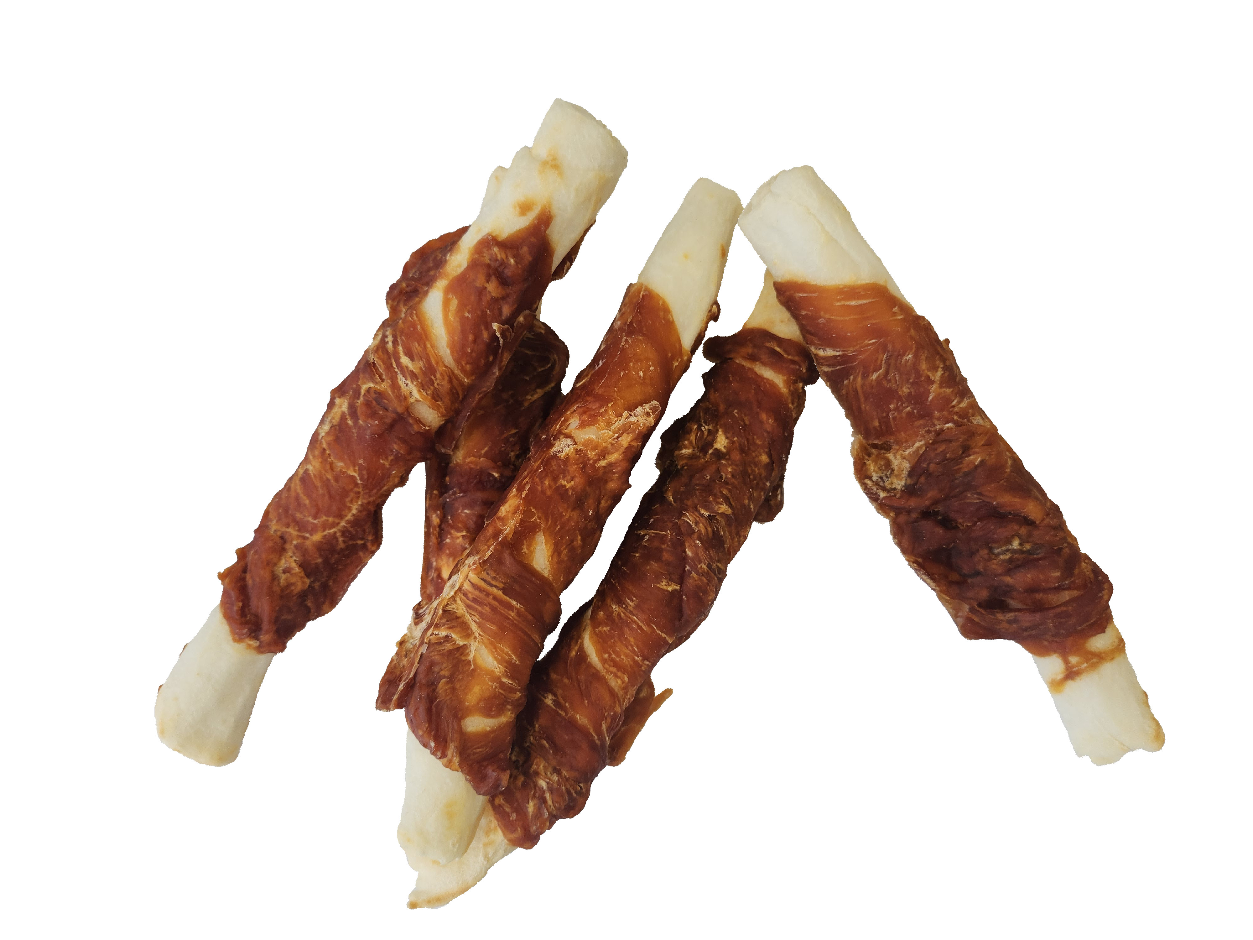 Brekz Rawhide Dog Chews - runderhuid rolsticks met kip (17 cm)
