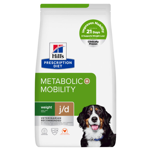 Hill's Hill's Prescription Diet J/D Weight Metabolic + Mobility hondenvoer met kip 2 x 12 kg