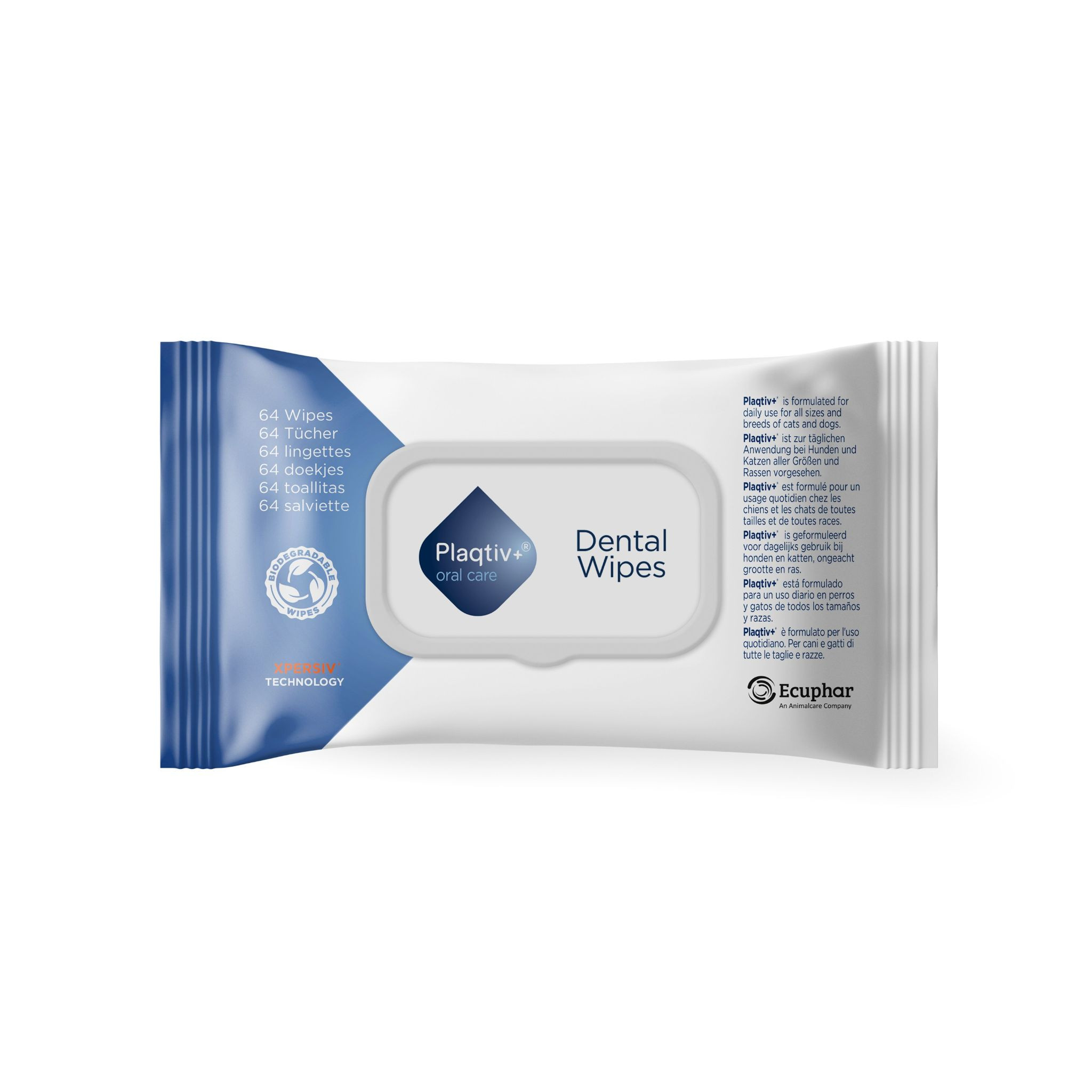 Plaqtiv+ Dental Wipes tandverzorging voor hond en kat