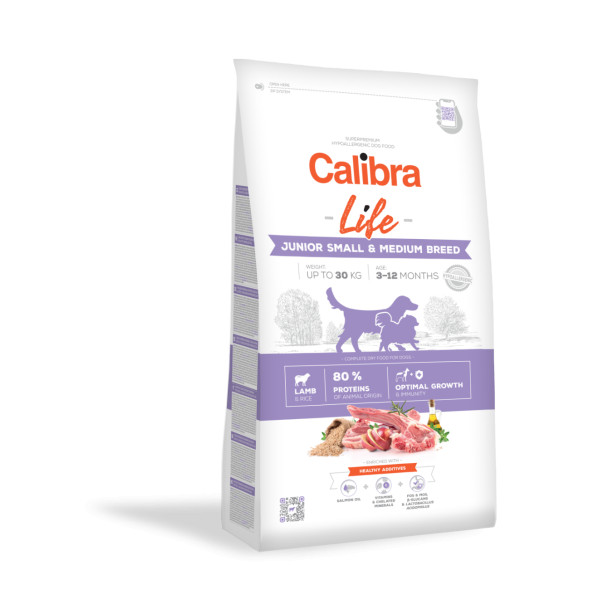 Calibra Calibra Life Junior Small & Medium Breed lam en rijst hondenvoer 12 kg