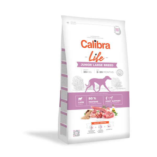 Calibra Calibra Life Junior Large Breed lam en rijst hondenvoer 12 kg