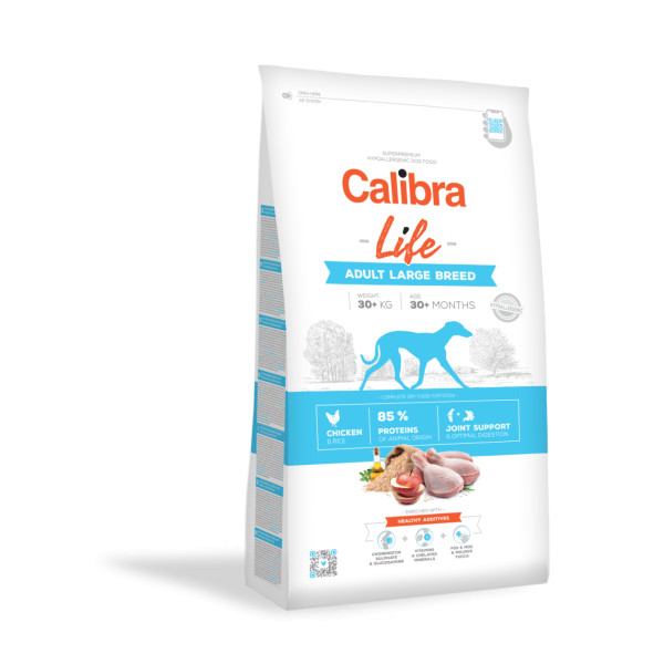 Calibra Calibra Life Adult Large Breed kip en rijst hondenvoer 12 kg