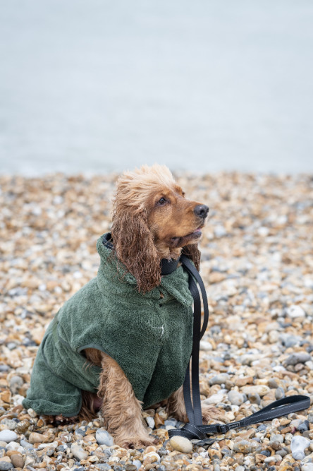 Rukka - Medea x Bathrobe badjas olijfgroen voor de hond