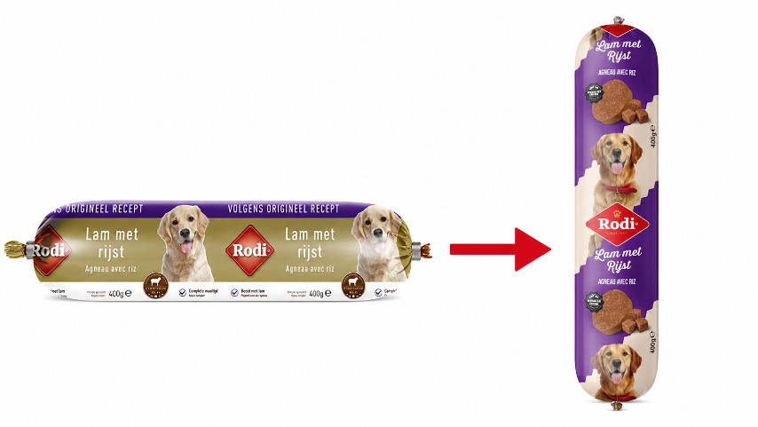 Rodi worst lam met rijst voor de hond