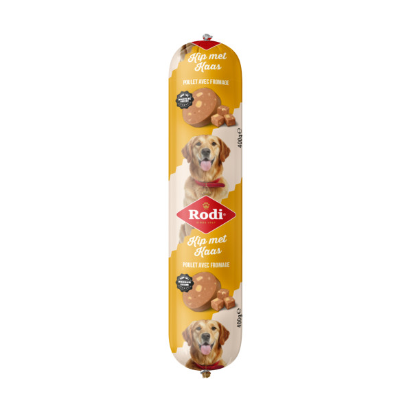 Rodi Rodi Worst kip met kaas voor de hond 6 x 400 g