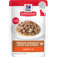 Hill's Adult nat kattenvoer met kalkoen maaltijdzakje multipack 2 dozen (24 x 85 g)