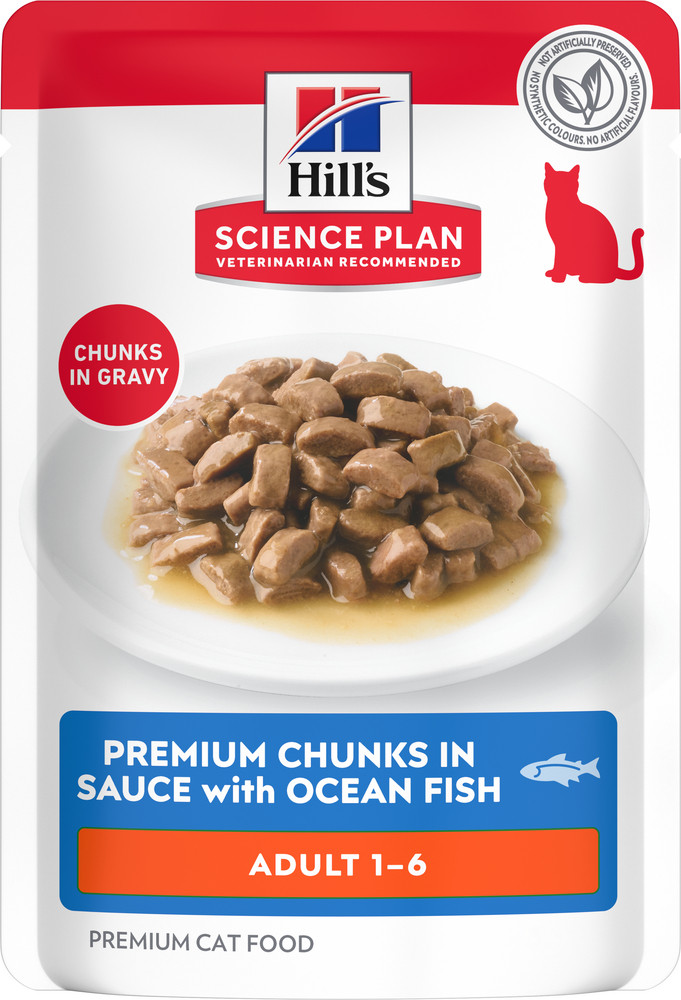 Hill's Adult nat kattenvoer met zeevis maaltijdzakje multipack