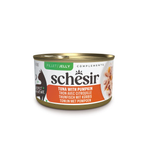 Schesir Complements tonijn met pompoen (jelly) natvoer kat (blikjes) 4 trays (48 x 70 g)