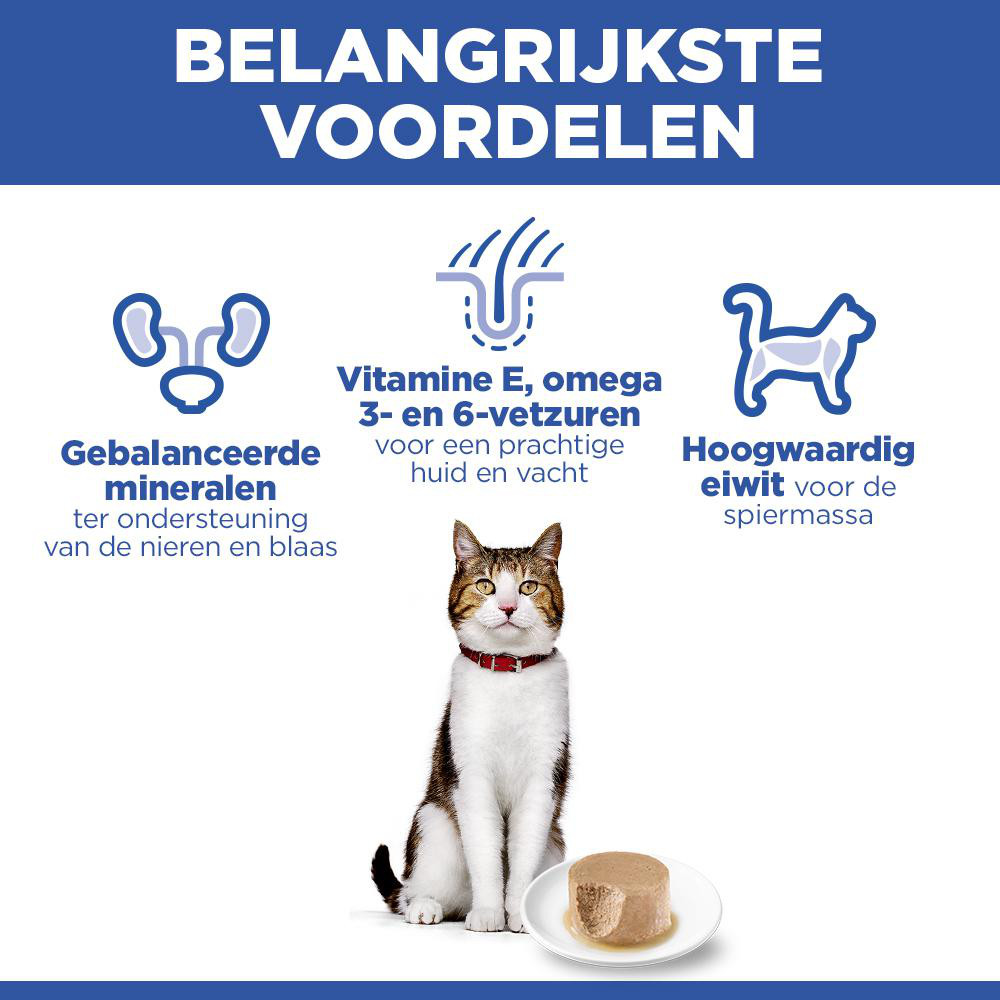 Hill's Mature Adult nat kattenvoer met kip (mousse) blik