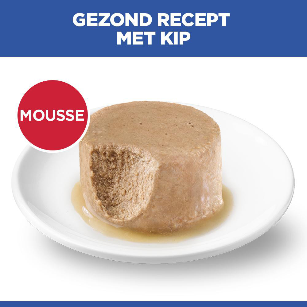 Hill's Mature Adult nat kattenvoer met kip (mousse) blik