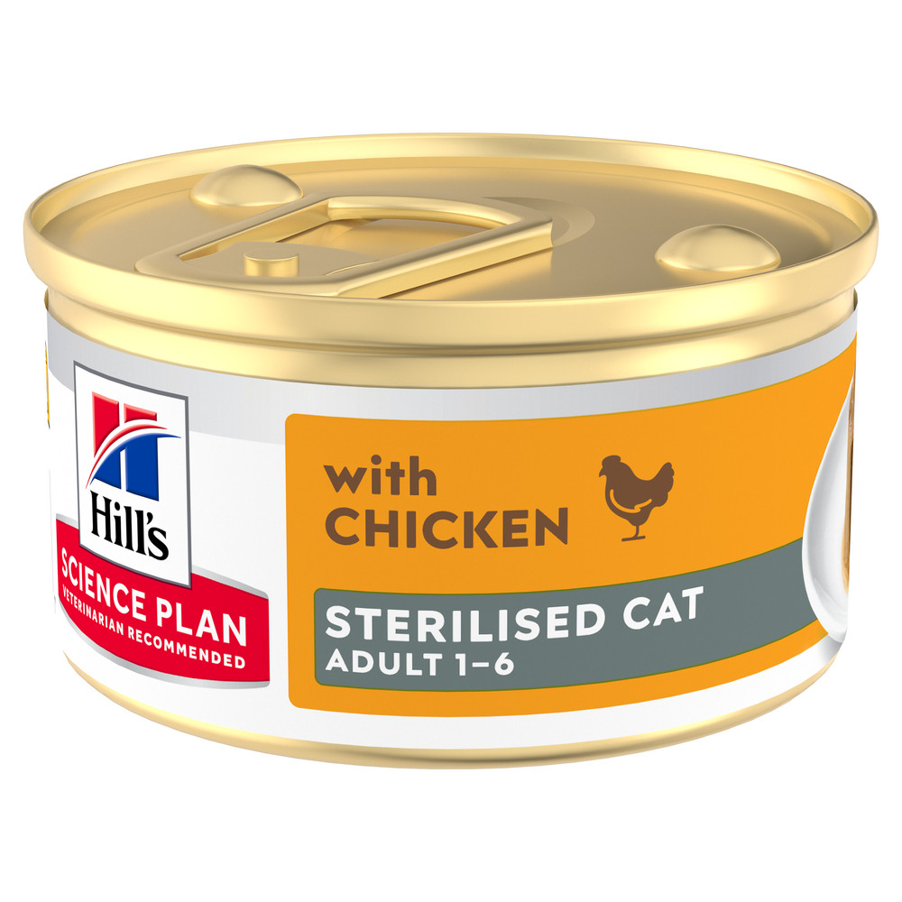 Hill's Adult Sterilised Cat nat kattenvoer met kip (mousse) blik