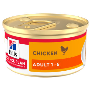 Hill's Adult nat kattenvoer met kip (mousse) blik 1 tray (12 x 85 g)