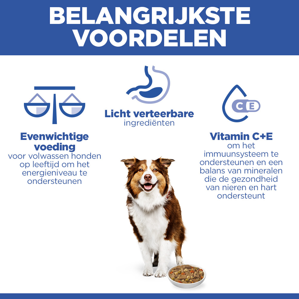 Hill's Mature Adult nat hondenvoer met kip en groenten (stoofpotje) blik