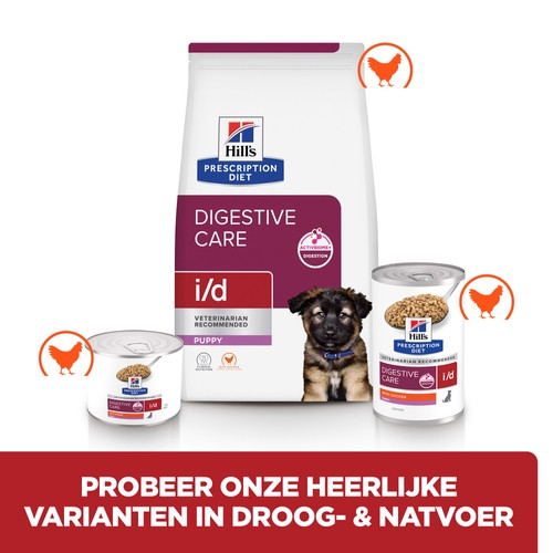 Hill's Prescription Diet Puppy I/D Digestive Care nat hondenvoer met kip blik