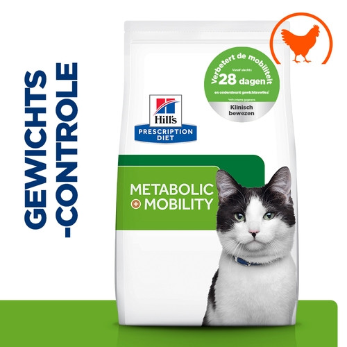 Hill's Prescription Diet J/D Weight Metabolic + Mobility kattenvoer met kip
