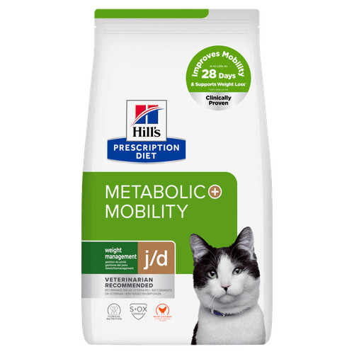 Hill's Prescription Diet J/D Weight Metabolic + Mobility kattenvoer met kip