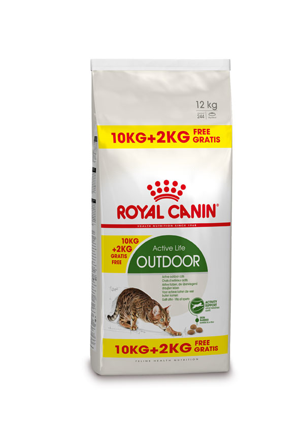 Afbeelding Royal Canin Outdoor kattenvoer 10 + 2 kg door Brekz.nl