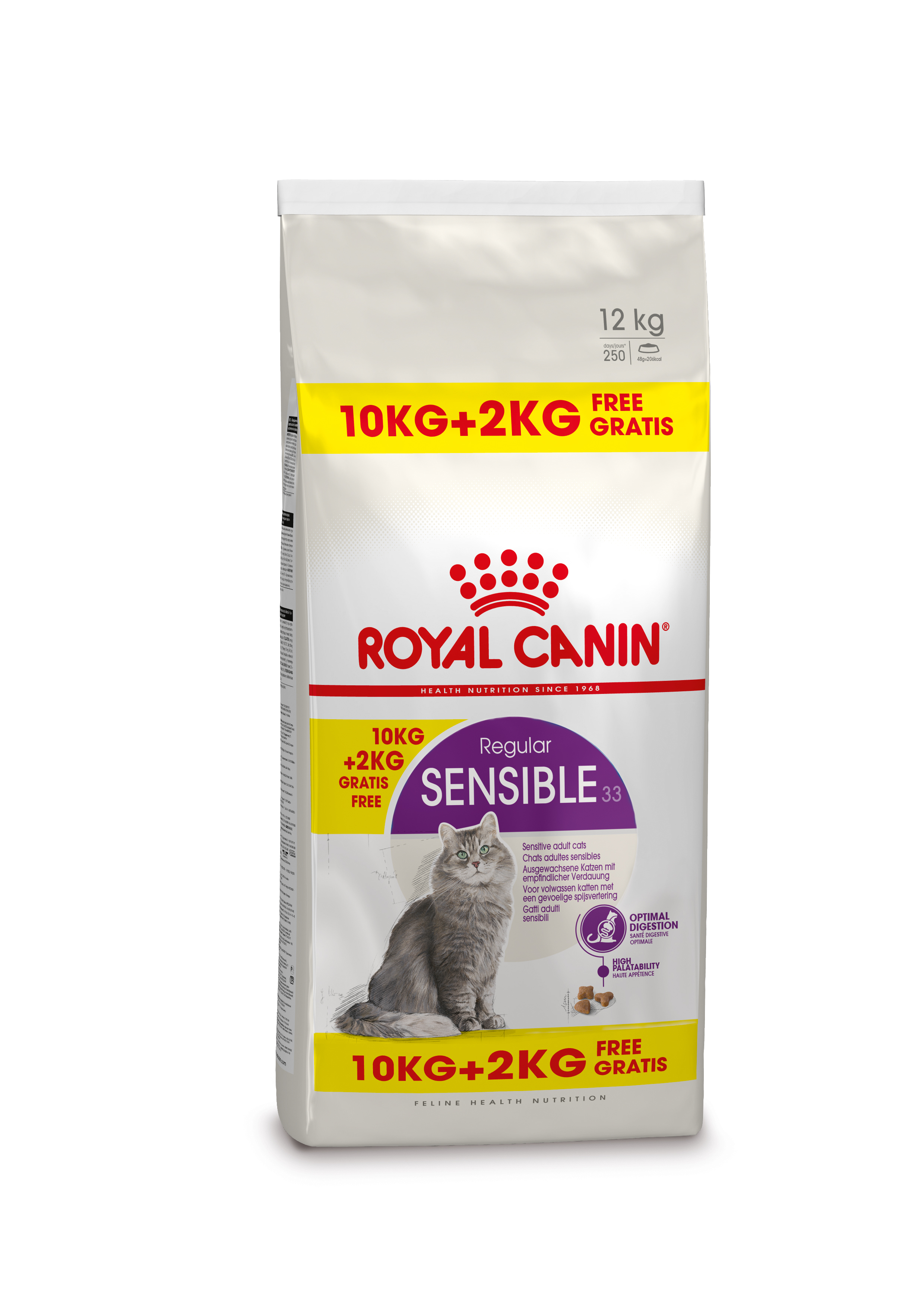 Afbeelding Royal Canin Sensible 33 kattenvoer 10 + 2 kg door Brekz.nl