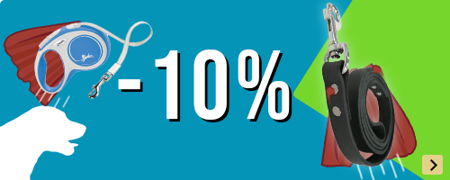 10% korting op handige hondenriemen